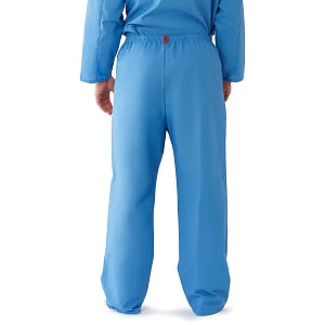 Medline Behavioral Health Apparel - Pajama Pants with Elastic Strips and Plastic Straps, Blue, Size M / L - MDTPJBH04BLU