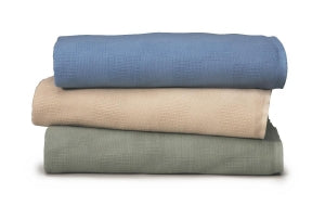 Medline Woven Cambridge Spread Blankets - Cambridge Spread Blanket, 74" x 100", Celery - MDTSB6B35CELR