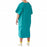 Medline Behavioral Health Apparel - IV Gown with Plastic Back Snap Closures, Green, One Size Fits Most - MDTSG5IABGRE