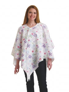 Medline Women's Center Patient Apparel - Mammography Cape 2 D, Tile Blossom Print - MDTSG5ROHBLS