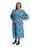 Medline Women's Center Patient Apparel - PerforMAX Nursing IV Gown with Plastic Snaps, Blue Floral Print, One Size Fits Most - MDTSG7ITSFLB