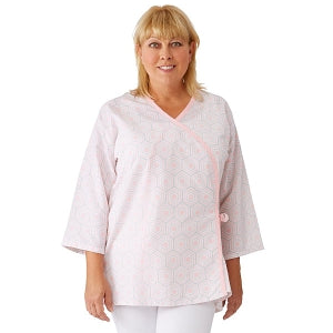 Medline Women's Center Patient Apparel - Mammography Jacket, Pink Bull's-Eye Print, One Size Fits Most - MDTSG7RFOPNK