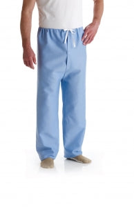 Medline Patient Pajamas - Drawstring Pajama Shorts, Light Blue, Size Small - MDTSH4T02BLU