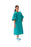 Medline Behavioral Health Apparel - IV Gown with Plastic Back Snap Closures, Green Bird Print, Petite - MDTTG5IABGRN