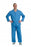 Medline Patient Pajamas - Pajama Shirt with Snap and Left Pocket, Light Blue, Size M - MDTTP4S03BLU