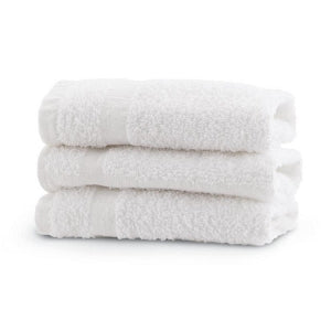 Medline Economy Blended Washcloths - WASHCLOTH, WHI, 12X12, 1/DZ, BND, HEM, 100DZ - MDTWC3B16HR