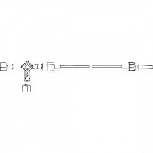 Smiths Medical Standard Bore Extension Sets - Extension Set Tubing, 3-Way Stopcock, 60", 1.3 ml - 536035SC