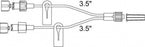 Smiths Medical Small Bore Extension Sets - Extension Set, Baby Bifuse with One Check Valve - BBF26