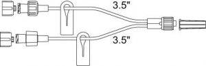 Smiths Medical Small Bore Extension Sets - Extension Set, Baby Bifuse with One Check Valve - BBF26