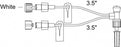 Smiths Medical SET, MINI BI FUSE, 2 TO 1 ADMIN - Mini Bifuse Extension Set, Double-T Connector - MBF27DTL