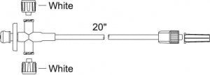 Smiths Medical Standard Bore Extension Sets - Extension Set, 3-Way Stopcock, 20" - MX252L