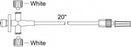 Smiths Medical Standard Bore Extension Sets - Extension Set, 3-Way, 20" - MX252L