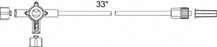 Smiths Medical Standard Bore Extension Sets - Extension Set, 4-Way Stopcock, Male Luer Lock, 33" - MX423L