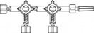 Smiths Medical Large Bore Stopcocks - Stopcock, Double 3-Way, Male Luer Lock - MX4312L