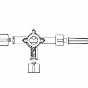 Smiths Medical 4-Way Stopcocks - 4-Way Stopcock, Male Luer Lock - MX4341L