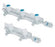 Smiths Medical Multi-way Stopcock Manifolds - Stopcock Manifold, 3-Way, 5-Gang, Female Luer Lock - MX4343FM