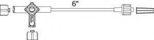 Smiths Medical 4-Way Stopcocks w/Extension - 4-Way Stopcock with 6" Extension - MX43860