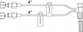 Smiths Medical Ultra Small Bore Extension Sets - IV Extension Set with Y-Type Tubing, 6" - MX453H2L