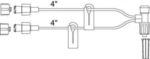 Smiths Medical Ultra Small Bore Extension Sets - IV Extension Set with Y-Type Tubing, 6" - MX453H2L