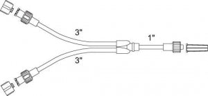 Smiths Medical Standard Bore Extension Sets - Connector Y Extension Set with Male Luer Lock Adapter and Check Adapter - MX456CVL