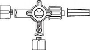 Smiths Medical Large Bore Stopcocks - Stopcock, 3-Way, High Flow, Swivel, Male Luer Lock - MX9311L