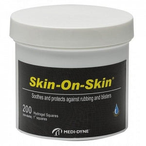 Medi-Dyne Skin-On-Skin Hydrogel Squares - Hydrogel Squares, Skin-on-Skin, 1", 200/Jar - SOS1200