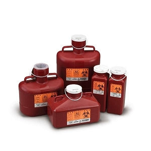 Inteplast Group Non-Stackable Sharps Containers - Red Nonstackable Sharps Container, 10-qt. - 186W