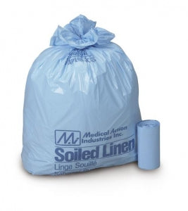 Inteplast Group Laundry and Linen Bags - Soiled Linen Bag, 30.5" x 41", 1.2 Mil, Blue and Black - 288