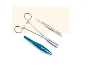 Owens & Minor Mouse Tooth Forceps - 1x2 Mouse Tooth Straight Forceps, 5" - 56241