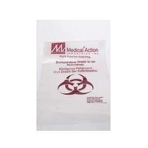 Inteplast Group Autoclavable Biohazard Waste Bags - Biohazard Waste Bag, Autoclavable, External Indicator, Clear, 24" x 36" - 8-250