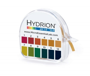 Micro Essential Hydrion S / R Insta-Chek pH Paper - S / R Dispenser for Wide-Range pH Paper, 1.0 - 12.0 - 50