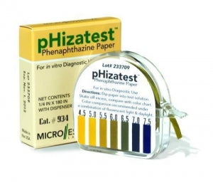 Micro Essential Lab pHizatest Nitrazine Indicator Paper - pHIZATEST Nitrazine Indicator Paper, Short Roll Dispenser, 4.5 - 7.5 pH - 934