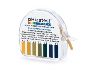 Micro Essential Lab pHizatest Nitrazine Indicator Paper - pHIZATEST Nitrazine Indicator Paper, Short Roll Dispenser, 4.5 - 7.5 pH - 934