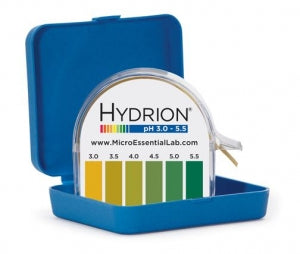 Micro Essential Laboratory Hydrion pH Paper Jumbo Dispensers - PH PAPER, S / R DISPENSER, JUMBO SIZE, 3-5.5 - HJ-626