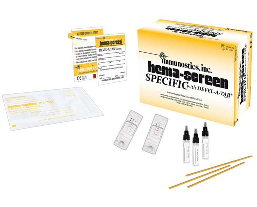 Immunostics Hema-Screen SPECIFIC Fecal Test - Hema-Screen SPECIFIC Fecal Test Kit - HSSP-25