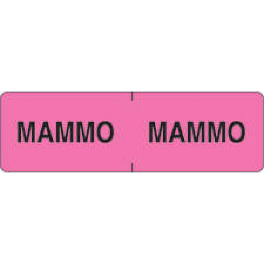 Label Wraparound Paper Permanent Mammo Mammo 2 7/8" X 7/8" Fl. Pink 1000 Per Roll