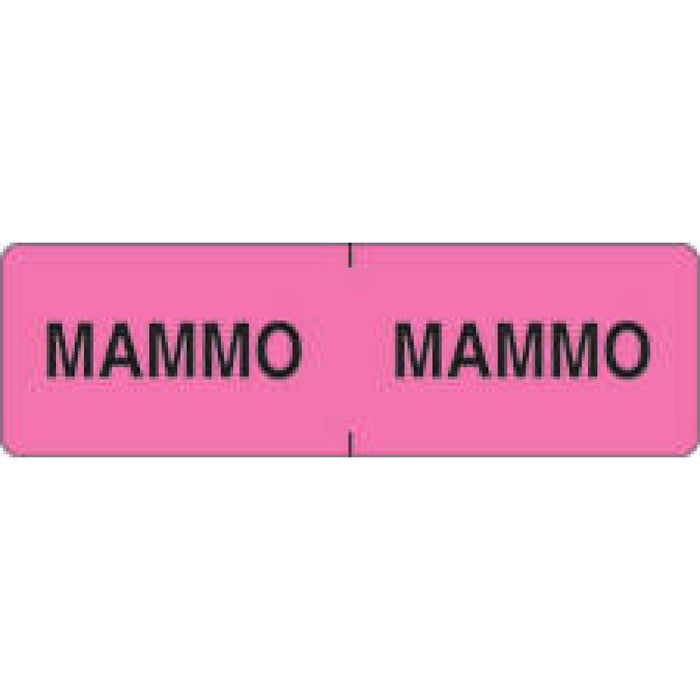 Label Wraparound Paper Permanent Mammo Mammo 2 7/8" X 7/8" Fl. Pink 1000 Per Roll