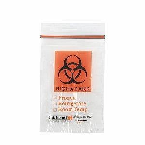 Inteplast Lab Guard Reclosable Biohazard Bags - Lab Guard Specimen Biohazard Bag, 4" x 6", 3-Wall, Disposable - SBL2X46B