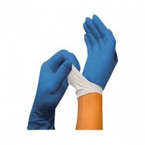 Medgluv Inc NitraGrip Pro Nitrile Gloves - NitraGrip Pro 12" 2-Ply 8 Mil Nitrile Exam Gloves, Blue / White, Size S - MG50091