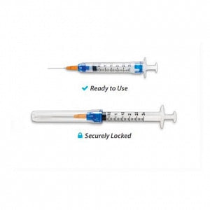 MHC Sheathlock Safety Syringes with Needle - Sheathlock Safety Syringe with Needle, 21 G x 1.5" - 832157