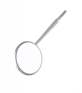 Integra Front Surface Mirror - Mouth Mirror, Stainless, Cone Socket, Front Surface, 1-1/4" Stainless - 011-24515