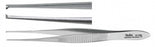 Integra Iris Tissue Forceps - Iris Tissue Forceps, Straight, Extra Delicate, 1 x 2 Teeth, 4" - 18-785