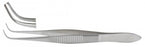 Integra Iris Tissue Forceps - Iris Tissue Forceps, Full Curve, Extra Delicate, 1 x 2 Teeth, 4" - 18-791