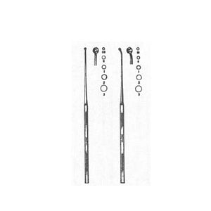 Miltex Buck Angled Ear Blunt Curette - Buck Angled Ear Curette, Sharp, 6.5", Size 1 - 19-274