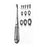 Miltex SPRATT BRUN Curettes - Spratt Brun Curette, 6-3/4", Size 1 - 19-710