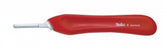 Miltex Instr Surgical Scalpel Handles - Plastic Knife Handle, Red, #6 - 42480