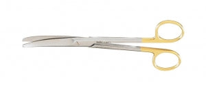 Miltex Instruments Co. Beveled Blade Carb-N-Sert Mayo Scissors - Mayo Curved Scissors, 6-3/4" - 5-126TC