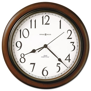 Howard Miller Talon Auto Daylight-Savings Wall Clock - Talon Auto Daylight-Savings Wall Clock, Cherry, 15-1/4" - 625-417