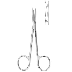 Miltex Inst MeisterHand Iris Scissors - MeisterHand Iris Curved Scissors, Stainless Steel, 4.5" - MH5-306