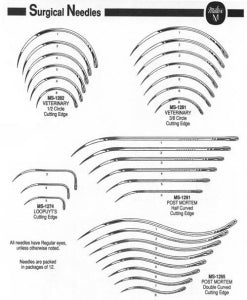 Miltex Post Mortem Surgical Needle - Post Mortem Surgical Needle, Double Curved - MS1295-2